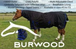 Burwood 250G Combo Turnout Rug Black/Royal