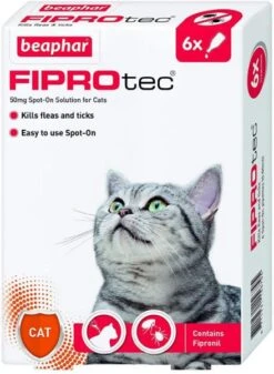 Beaphar Fiprotec Cat Spot On 50mg 6 Pipettes