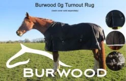 Burwood Lightweight Turnout Rug Black/Black/White