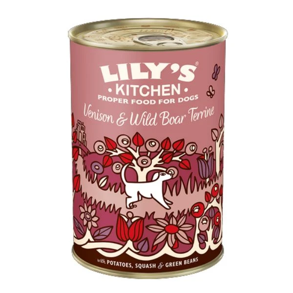 Lily's Kitchen Dog Tin Venison & Wild Boar Terrine 6x400g 1 Lily's Kitchen Dog Tin Venison & Wild Boar Terrine 6x400g