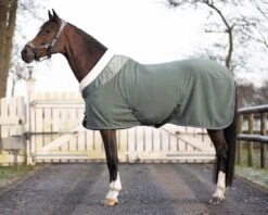 QHP Fleece Rug Gloss Olive