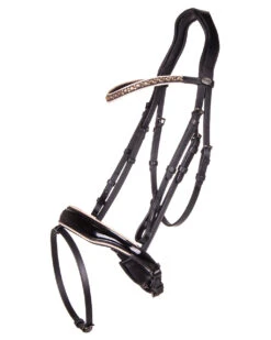QHP Orlando Bridle Black / Beige